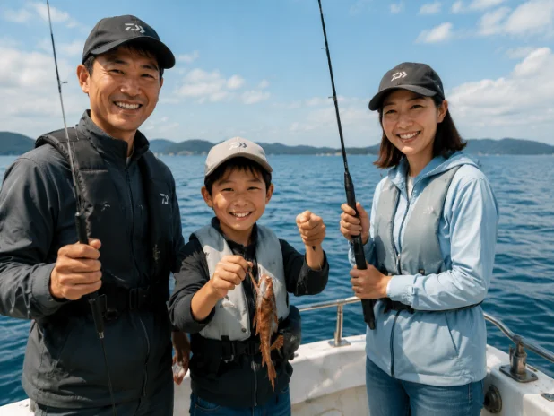 ファミリーで根魚狙い